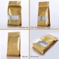 5 pcs High Quality Laser Foil Quad Seal Food Bag Golden Pet Food Pouches with Window